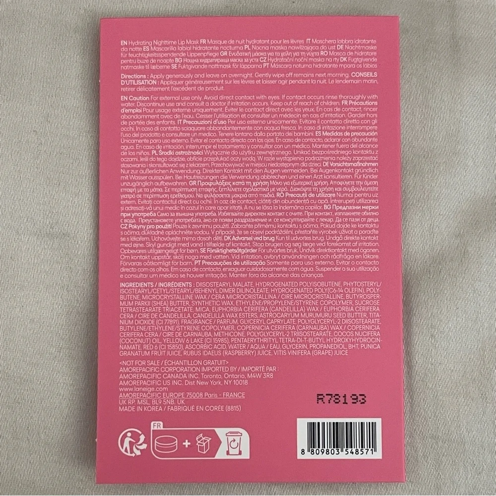 ‼️FREE‼️New‼️Laneige Lip Sleeping Mask Berry Fruit Rouges ⭐️SAMPLE⭐️ - Picture 3 of 3